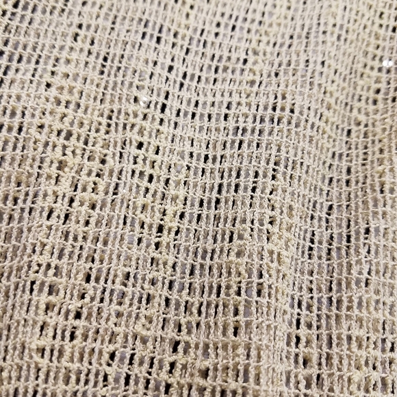 J Valdi Mesh Sequin Gold Tint Tunic Top Medium - Picture 7 of 7
